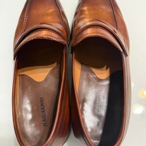 Vintage Magnanni Brown Leather Loafers Men's 10.5